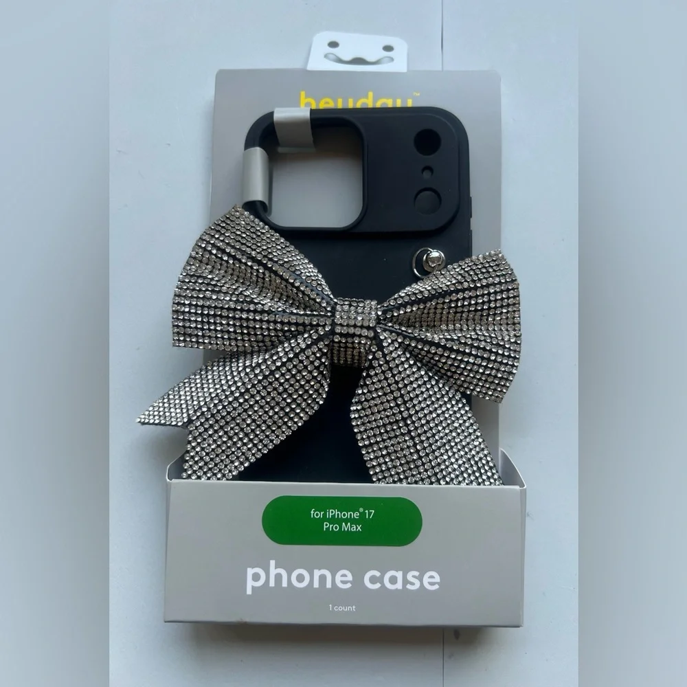 Heyday Elegant Black and Silver Bow women’s Phone Case